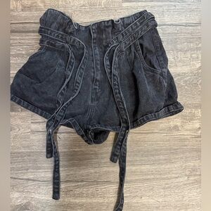 Forever 21 Black High Waist Denim Shorts